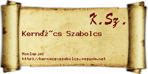 Kernács Szabolcs névjegykártya